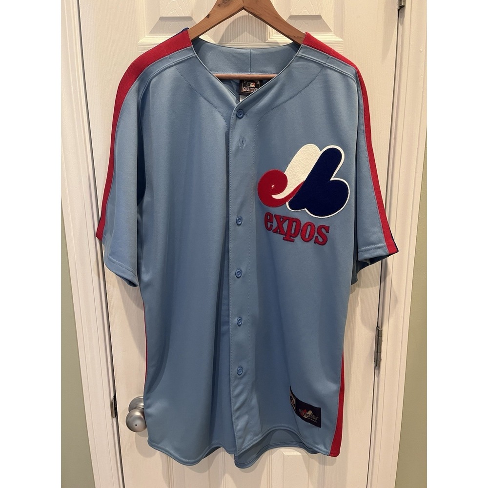 Majestic Cooperstown Collection Montreal Expos Throwback Jersey Men XL VTG USA